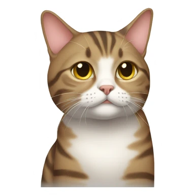 a fat tabby cat sticker