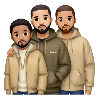 drake,kendrick lamar,j cole sticker