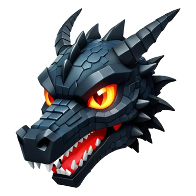 Minecraft black dragon head sticker