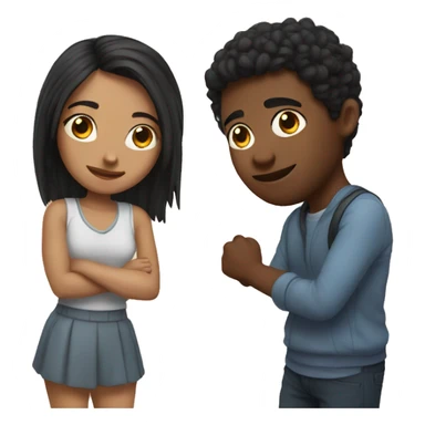 girl with her bf  sticker