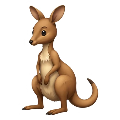 Kangaroo having a poo sticker