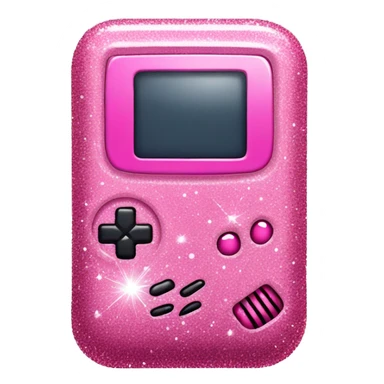 Pink gameboy with glitter and sparkles on it sticker