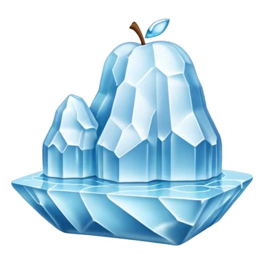 A 3D iceberg in Apple emoji style
 sticker