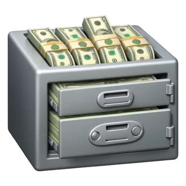 Dinero en una caja fuerte sticker