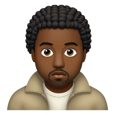 Kanye West Kanye West black curly hair  sticker