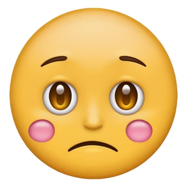 two  round faced emojis not happy stuck together no pink cheeks sticker