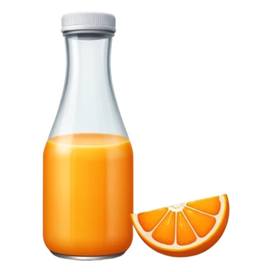 Orange juice bottle sticker