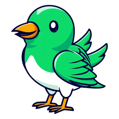 Sophisticated Maya fresco-inspired bird messenger, elegant clean lines, precise geometric shapes, artistic dark green on white sticker