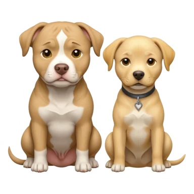 Grey pit bull with a yellow lab  sticker