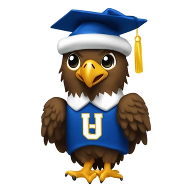 State University of New York mascot the Golden Eagle celebrating Christmas sticker