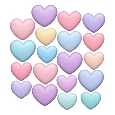 Hearts with pastel colors sticker