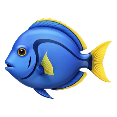 blue tang fish with an aquarium sticker