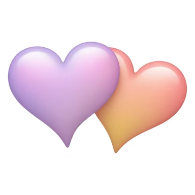 Two-hearts-coloured-light-pastel-shade sticker