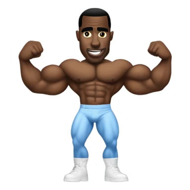 Body builder p diddy showing his muscles sticker