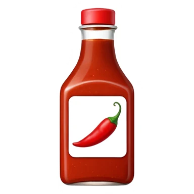 chilli bean sauce in a wide square bottle sticker