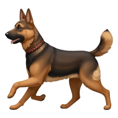 german shepherd running sticker