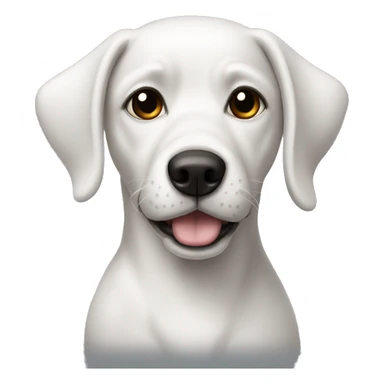 dog White with black eyes sticker