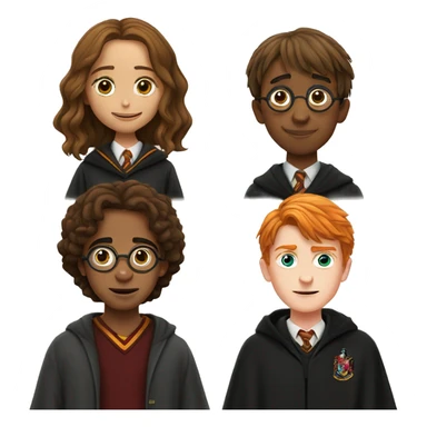 Harry Potter with Hermione Granger and Ron Weasley sticker