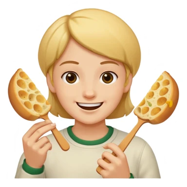 hitting someone with garlic bread sticker