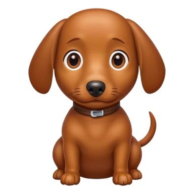 Brown weenie dog sticker