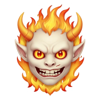 😈 com fogo por baixo sticker