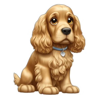 Dog-golden-english-cocker-spaniel-full-body-standing sticker