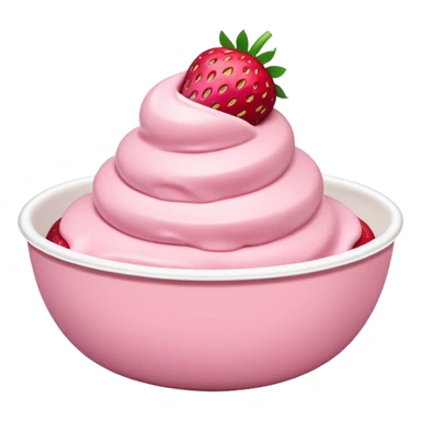 strawberry icecream in bowl sticker