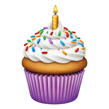  birthday Cupcake with white icing sticker