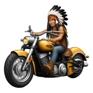 Indian chief bobber motocycle sticker