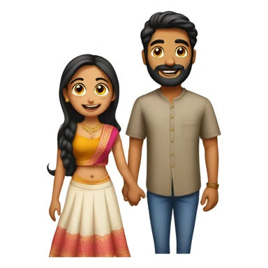 Punjabi Boyfriend and Telugu Girlfriend sticker
