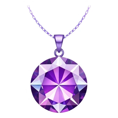 Purple Holographic Round Diamond Pendant sticker