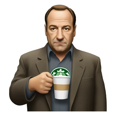tony soprano starbucks sticker