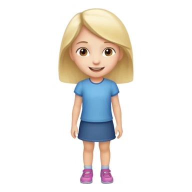 Child 8 year old girl standing  sticker