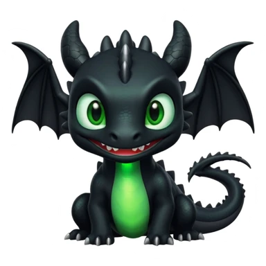 Toothless with white one sticker