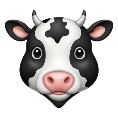 Cow print heart sticker