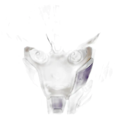 purple and green gundam barbatos face sticker