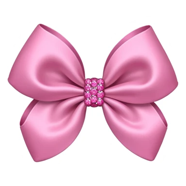 Pink flower bow with glitter sticker
