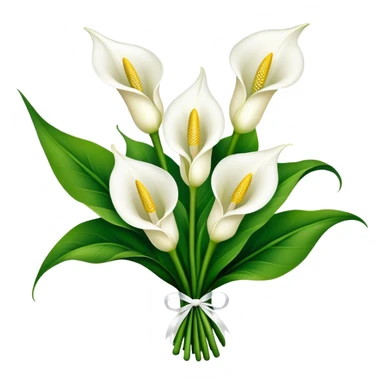 Cala lily flower luxuriant bouquet sticker