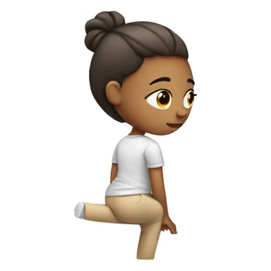 Girl with back pain  sticker