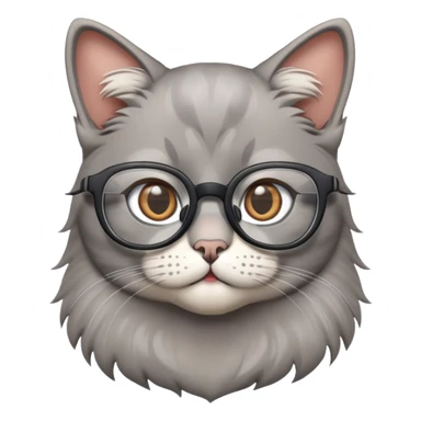 Nerd cat with glasses  sticker