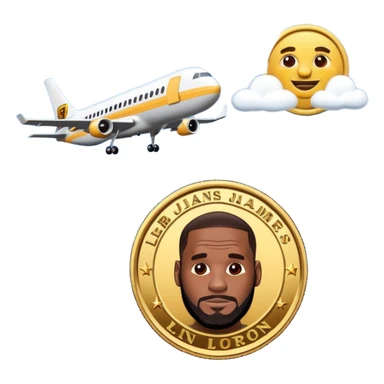lebron james coin emoji  and text niggas in the sky sticker