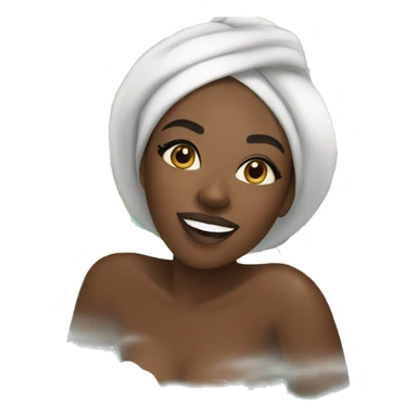 black woman spa day sticker