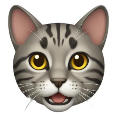 Amry cat in wild mode sticker