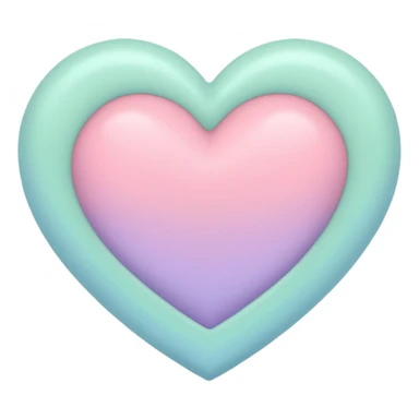 a heart with pastel blue pastel pink pastel purple and pastel green all in one heart sticker