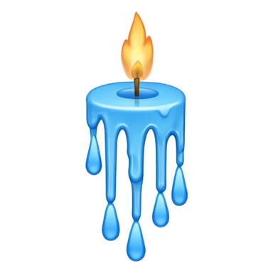 Dripping blue candle diagonal  sticker
