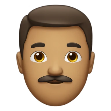 Brown man and white guy with moustache kissing sticker