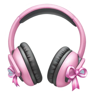 cute headphones with bows and stickers coquette  sticker