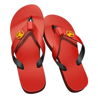 flipflops on car pedals sticker