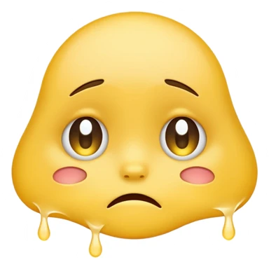 Cute sad emoji sticker