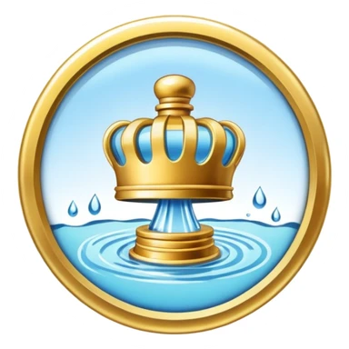 water works monopoly badge  sticker